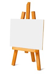 Image showing Small easel and canvas