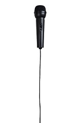 Image showing Black microphone on white