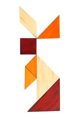 Image showing Tangram puzzle on white