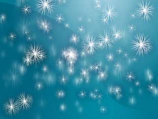 Image showing Falling snowflakes