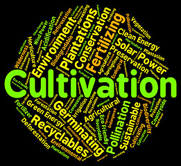 Image showing Cultivation Word Shows Growth Farm And Text