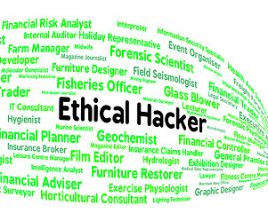 Image showing Ethical Hacker Indicates Contract Out And Attack