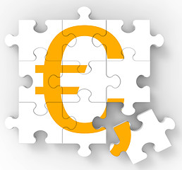 Image showing Euro Puzzle Shows European Currency