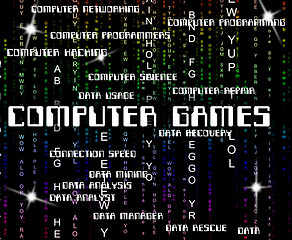 Image showing Computer Games Shows Play Time And Communication