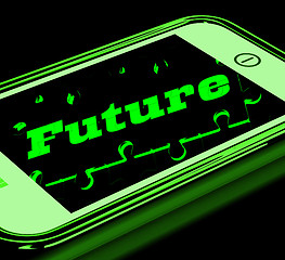 Image showing Future On Smartphone Showing Forecasts