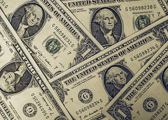 Image showing Vintage Dollar notes 1 Dollar