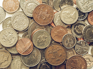 Image showing Vintage Pound coins