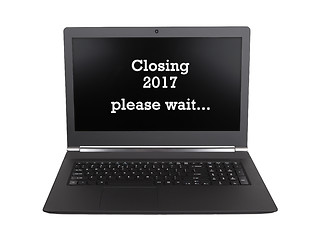 Image showing Laptop isolated - New Year - 2017 - 2018