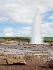 Image showing Strokkur eruption in the Geysir area, Iceland