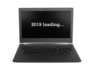 Image showing Laptop isolated - New Year - 2019
