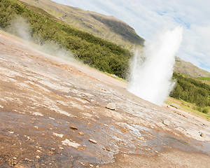 Image showing Strokkur eruption in the Geysir area, Iceland