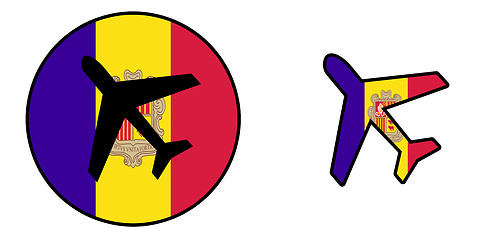 Image showing Nation flag - Airplane isolated - Andorra
