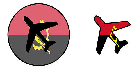 Image showing Nation flag - Airplane isolated - Angola