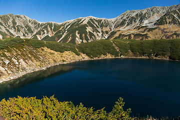 Image showing Mikurigaike pond in Tateyama of Japan