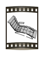 Image showing Medical chair for cosmetology. 3d illustration. The film strip.