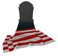 Image showing gravestone and flag of bremen