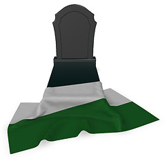 Image showing gravestone and flag of saxony