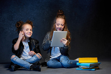 Image showing Group of Children Studio Concept