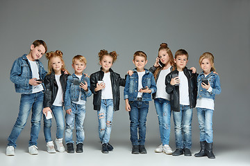 Image showing Group of Children Studio Concept