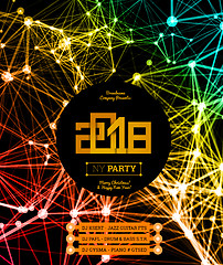 Image showing Invitation to the New Year party of 2018