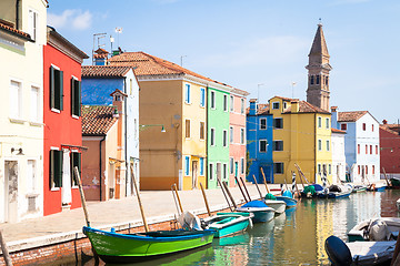 Image showing Colored houses in Venice - Italy