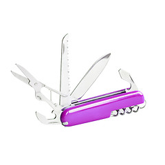 Image showing Violet swiss knife