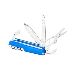 Image showing Blue swiss knife