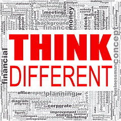 Image showing Think different word cloud