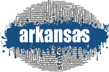 Image showing Arkansas word cloud design