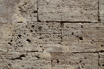 Image showing Texture of very old stone wall