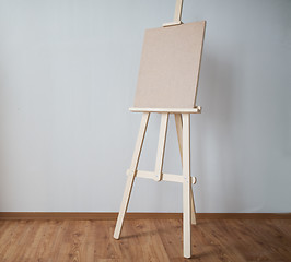 Image showing wooden easel at art studio