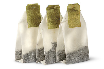 Image showing Three tea bags with labels