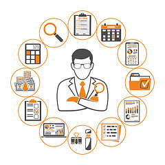 Image showing Auditing, Tax, Accounting Infographics