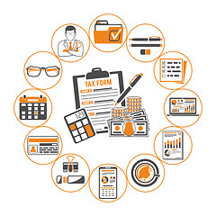 Image showing Auditing, Tax, Accounting Infographics