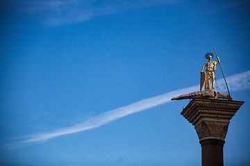 Image showing Piazza San Marco - statue of San Teodoro