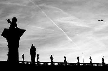 Image showing Piazza San Marco silhouetted