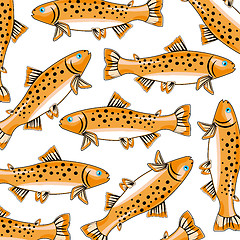 Image showing Fish trout pattern