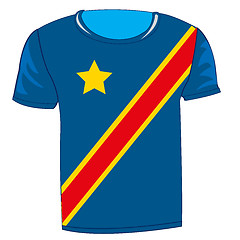 Image showing T-shirt flag Kongo - Kinshasa