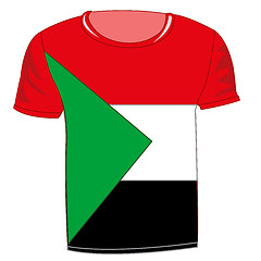 Image showing T-shirt flag Sudan