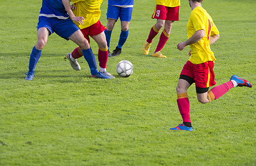 Image showing Football Soccer game Duel Drill Dribbling