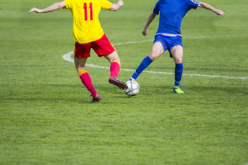 Image showing Football Soccer game Duel Drill Dribbling