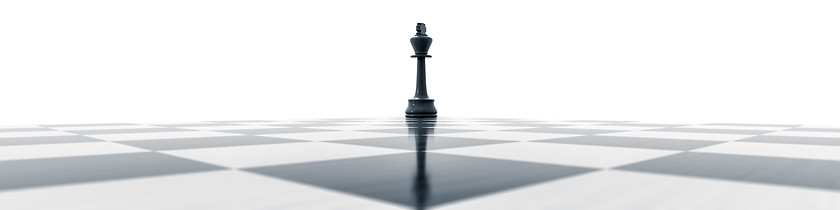 Image showing black king on a chess board