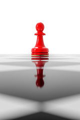 Image showing red pawn on a chess board