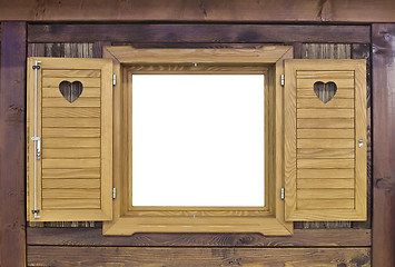 Image showing Wooden Challet Window