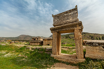 Image showing Ruins of ancient city, Hierapolis near Pamukkale, Turkey