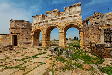 Image showing Ruins of ancient city, Hierapolis near Pamukkale, Turkey