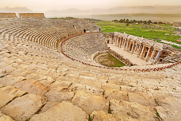 Image showing Ancient Greco-Roman Theater in ancient city Hierapolis near Pamukkale, Turkey