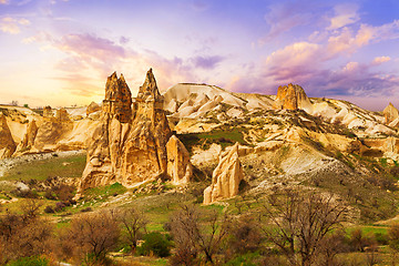 Image showing Love valley near Goreme, Turkey