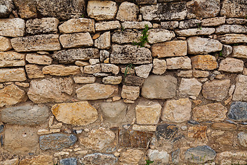 Image showing Stone wall in ancient city Hierapolis