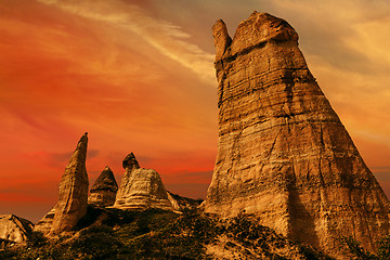 Image showing Love valley near Goreme, Turkey